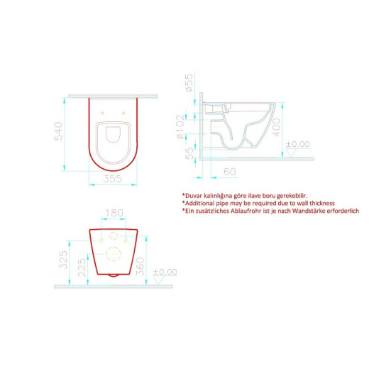 Унитаз Vitra Sanibelle 7551B003-0075, подвесной, безободковый