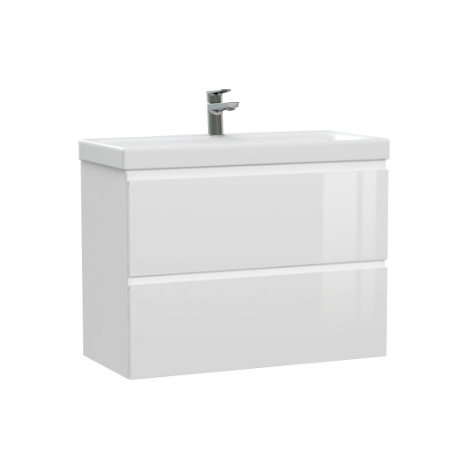 Тумба подвесная Cersanit MODUO 80 узкая белый под раковину S-UM-MOD80SL/1 (MODUO SLIM 80) (64126)