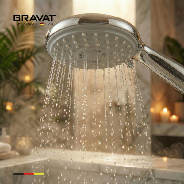 Набор для душа с лейкой и шлангом BRAVAT (D2142CP-SW)