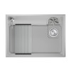 Кухонная мойка GRANULA KITCHEN SPACE RINZER кварц (7308R, АРКТИК)