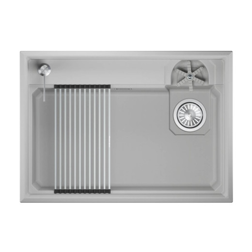 Кухонная мойка GRANULA KITCHEN SPACE RINZER кварц (7308R, АРКТИК)