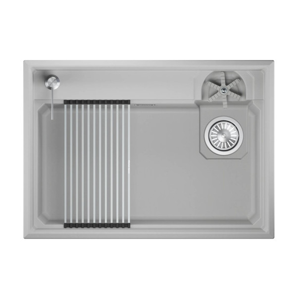 Кухонная мойка GRANULA KITCHEN SPACE RINZER кварц (7308R, АРКТИК)