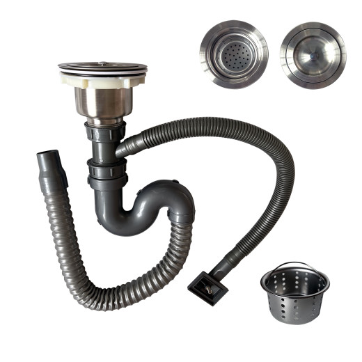 Кухонная мойка 75х46  вып 3 1/2  MIXLINE PRO 21,5см с сиф.ч.граф+доз+смесит+кол+д/р+о/с (552104)