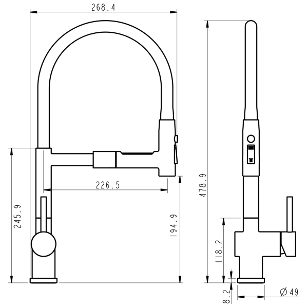 Смеситель для кухни Fmark (FS0152Q)