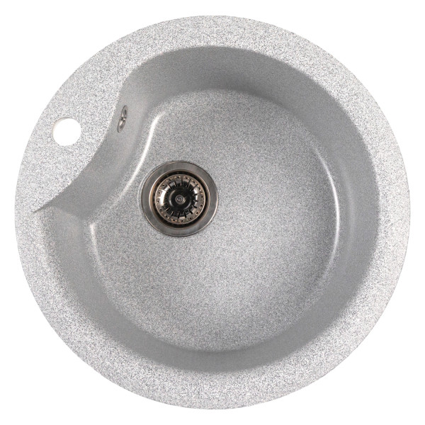 Мойкa MIXLINE МЛ-ГМС101 (ML-GMS101) СТАНДАРТ круглая, серый (310), 480 мм (глуб. чаши 190) (558084)