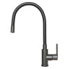 Смеситель для кухни 35к MIXLINE МЛ33-098Г(ML33-098GR) "Сити" гибкий излив боковая ручка б/отв ГРАФИТ (556597)