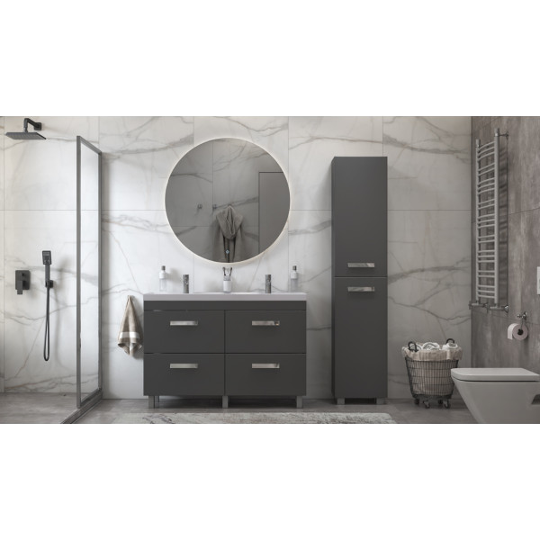 Пенал напольный Velvex Orlando 190, серый (pn.ORL.40 графит)