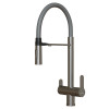 Смеситель для кухни 35k MIXLINE МЛНС-0401/MLSS-0401 СЕРЫЙ гиб.изл магнит,под.к фильтру,п/гайку САТИН (556010)