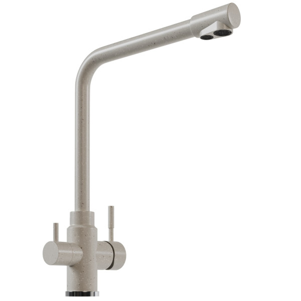 Смеситель для кухни MIXLINE ML-GS13 35к (331) белый с вых. для питьевого фильтра (550671)
