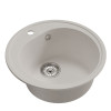 Мойкa MIXLINE ML-GM11 круглая ультра-белая (341) 500мм (глуб. чаши 180) NEW (551826)