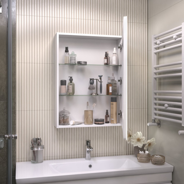 Шкаф VIGO навесной Geometry Comfort 600 с зеркалом (220)