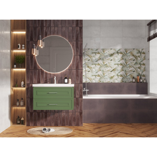 Тумба подвесная Cersanit CLASSIC 80 зеленый матовый под раковину S-UM-COM80/1-w (COMO 80) (69092)