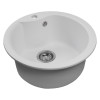 Мойкa MIXLINE МЛ-ГМС101 (ML-GMS101) СТАНДАРТ круглая, белый (331), 480 мм (глуб. чаши 190) (558079)