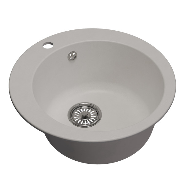 Мойкa MIXLINE ML-GM13 круглая ультра-белая (341) 495мм (глуб. чаши 200) NEW (551895)