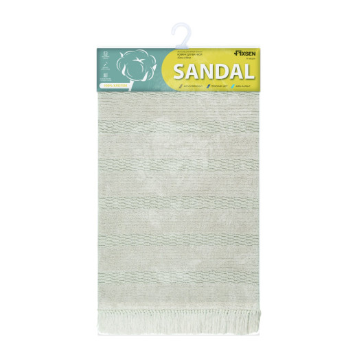 Коврик для ванной 1-ый, Fixsen SANDAL, бежевый, 50х80см (FX-8020А)