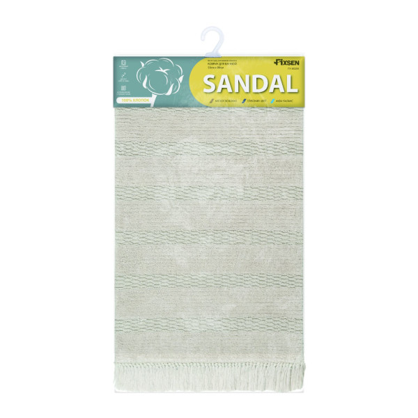 Коврик для ванной 1-ый, Fixsen SANDAL, бежевый, 50х80см (FX-8020А)
