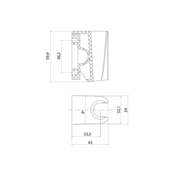 Держатель для лейки, глянцевый хром, Optima Home, IDDIS, 090CP4Fi53