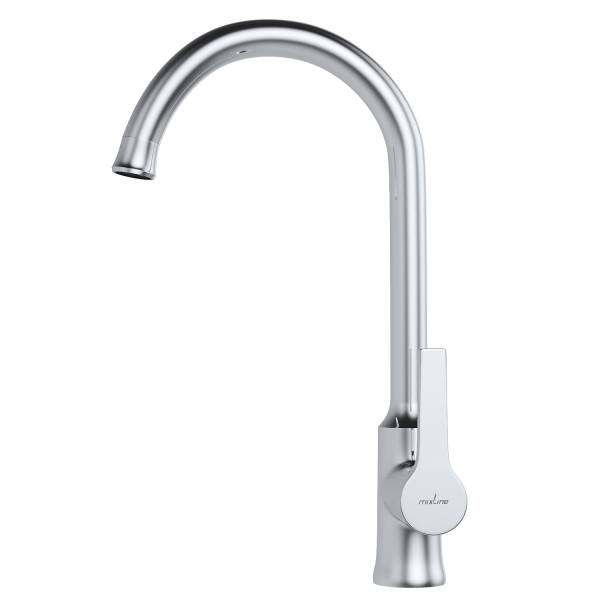 Смеситель для кухни 35k MIXLINE ML22-032 "Round" высокий излив боковая ручка (550746)