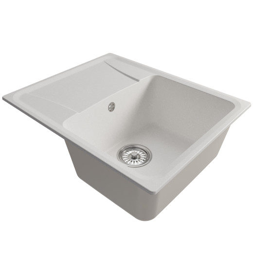 Мойка MIXLINE ML-GM26 с крылом, ультра-белая (341), 470*580*190мм NEW (552083)