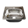 Мойка MIXLINE врез 48х48 (0,4) вып 3 1/2" (глуб чаши 16см) с сифоном/ПОЛИМЕР (558484)