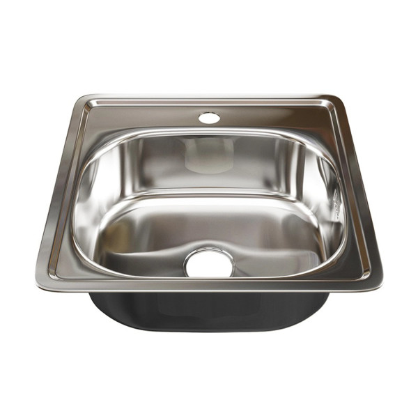 Мойка MIXLINE врез 48х48 (0,4) вып 3 1/2" (глуб чаши 16см) с сифоном/ПОЛИМЕР (558484)