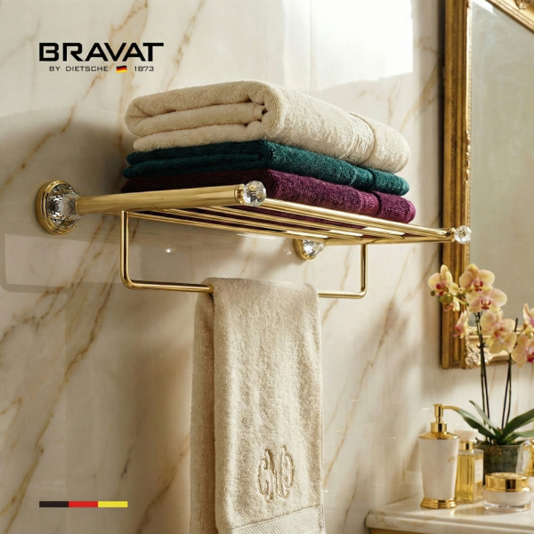 Вешалка для полотенец с кристаллами Swarovski BRAVAT (D7282G-SW)