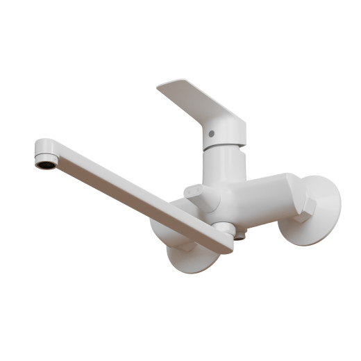 Смеситель для ванны и раковины 35k MIXLINE МЛ15-02 (ML15-02W) БЕЛЫЙ (556662)