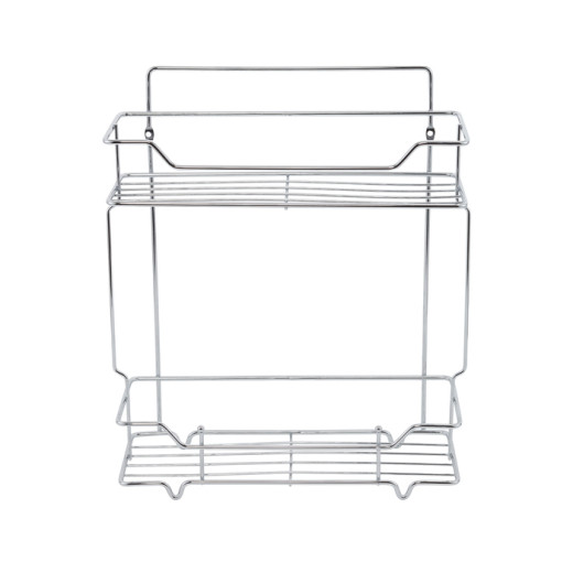 Полка двухъярусная прямая Milardo Grid проволока стальная, хром (GRICS2CM44)