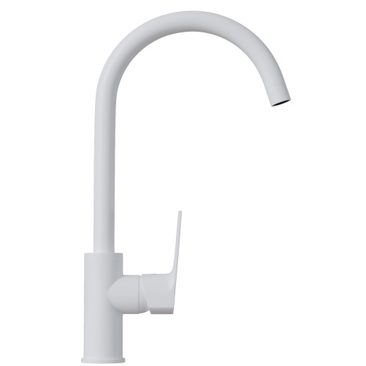 Смеситель для кухни 35k MIXLINE МЛ15-031(ML15-031W) выс.излив б/отв бок п/гайку (без подводки)БЕЛЫЙ (556664)