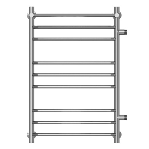 Полотенцесушитель MIXLINE МИРА  80х50х50 г2 (1'' НР, 8 перекладин + ПОЛКА, правое подкл) водяной (556677)