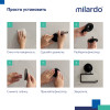 Бумагодержатель, проволока стальная, черный матовый, Easy, Milardo, (EASBWS0M43)
