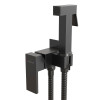 Смеситель с гигиенической лейкой 25k MIXLINE МЛ31-082Ч(ML31-082BL) "Рей" встраиваемый ЧЕРНЫЙ (556674)