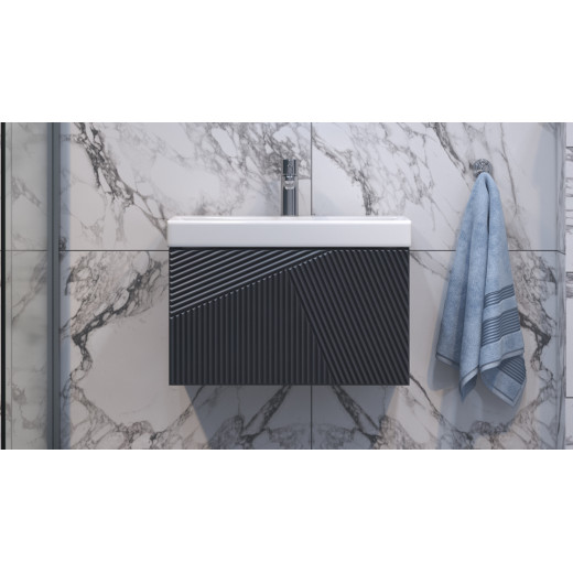 Тумба подвесная Velvex Edge 60.1Y графит под раковину 9696-60 (tp.EDG.9696.60.1Y графит)