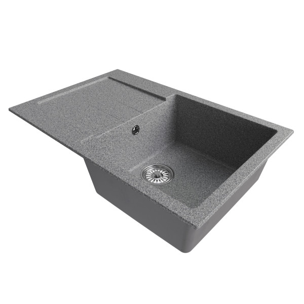 Мойка MIXLINE ML-GM31 с крылом темно-серая (309) 770*500*190мм NEW (552190)