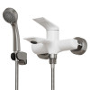 Смеситель для ванны MIXLINE ML41-01 "Swan White" 35k белый/хром (553909)