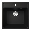 Мойка MIXLINE МЛ-ГМ08 (ML-GM08) КОМФОРТ ультра-черная (344), 500*500*200мм (558729)