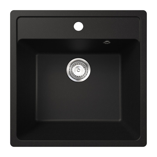 Мойка MIXLINE МЛ-ГМ08 (ML-GM08) КОМФОРТ ультра-черная  (344), 500*500*200мм (558729)