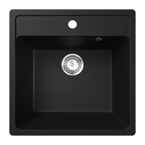 Мойка MIXLINE МЛ-ГМ08 (ML-GM08) КОМФОРТ ультра-черная (344), 500*500*200мм (558729)