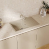 Мойкa MIXLINE МЛ-ГМУ07 (ML-GMU07) УЛЬТРА с крылом, бежевый камень, 735*475 мм (глуб. чаши 175) (556735)