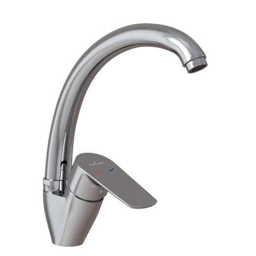 Смеситель для кухни 35k MIXLINE МЛ14-031(ML14-031)выс.излив б/отв боковая п/гайку (без подводки) (556611)