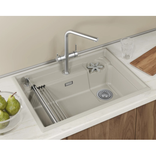 Кухонная мойка GRANULA KITCHEN SPACE RINZER кварц (7308R, КРЕМАН)