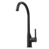 Смеситель для кухни 35k MIXLINE ML23-032 "Round Black" высокий излив боковая ручка (550749)