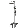 Душевая система 35к MIXLINE МЛ33-06Г(ML33-06GR) "Сити"излив лейка 3 поз. +лейка "Троп. душ" ГРАФИТ (556594)