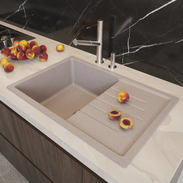 Мойка MIXLINE ML-GM19 с крылом песочная (302) 750*500*200мм NEW (551980)