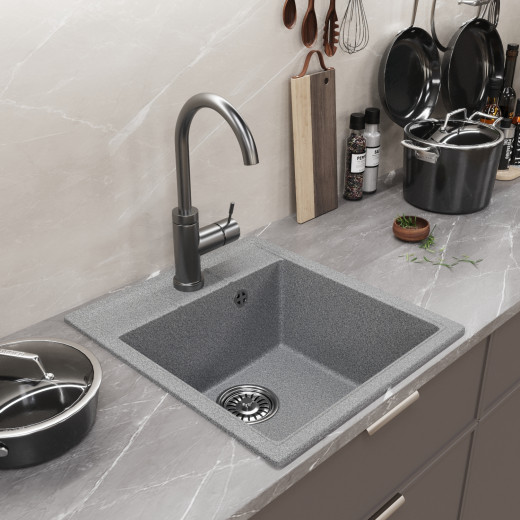 Мойка MIXLINE ML-GM28 темно-серая (309)  450*500*190мм NEW (552097)