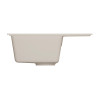 Мойкa MIXLINE МЛ-ГМУ05 (ML-GMU05) УЛЬТРА с крылом, белый камень, 575*495 мм (глуб. чаши 190) (556725)