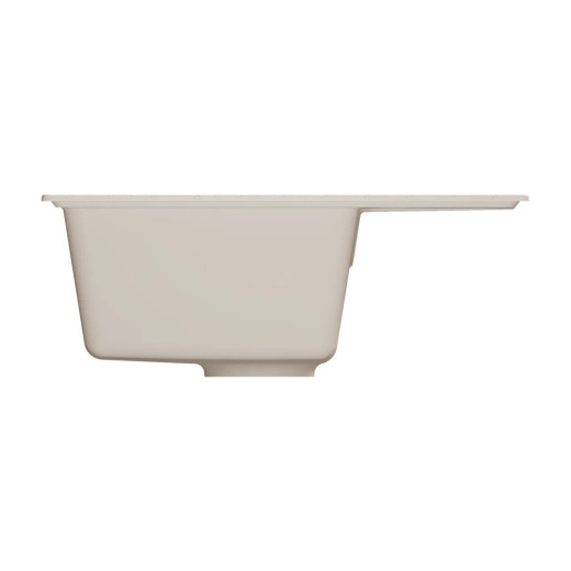 Мойкa MIXLINE МЛ-ГМУ05 (ML-GMU05) УЛЬТРА с крылом, белый камень, 575*495 мм (глуб. чаши 190) (556725)