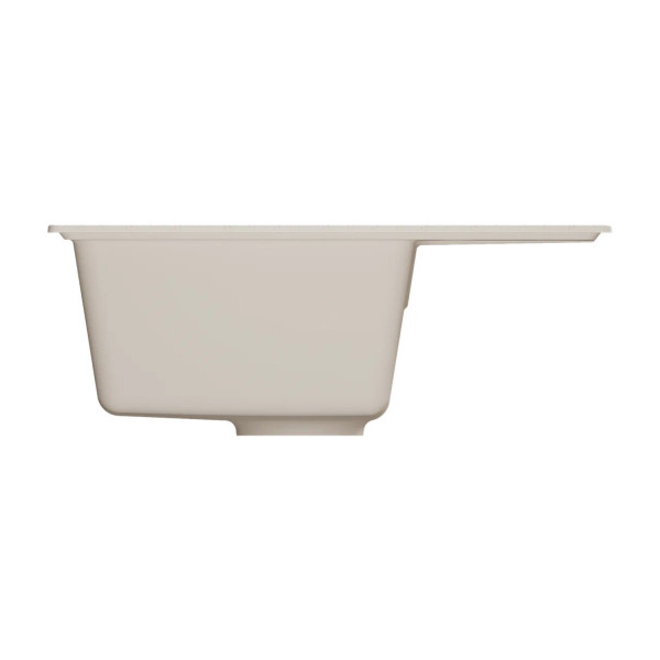 Мойкa MIXLINE МЛ-ГМУ05 (ML-GMU05) УЛЬТРА с крылом, белый камень, 575*495 мм (глуб. чаши 190) (556725)