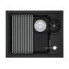 Кухонная мойка GRANULA KITCHEN SPACE RINZER кварц (5505RU, ЧЁРНЫЙ)