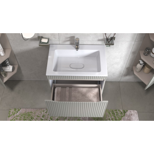 Тумба навесная Velvex Alba 700-0-1 тирамису под раковину 4627173210782 (Madera Modul) (309 тирамису)